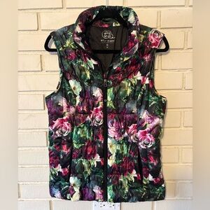 Betsey Johnson Multicolor Floral Vest Size Medium